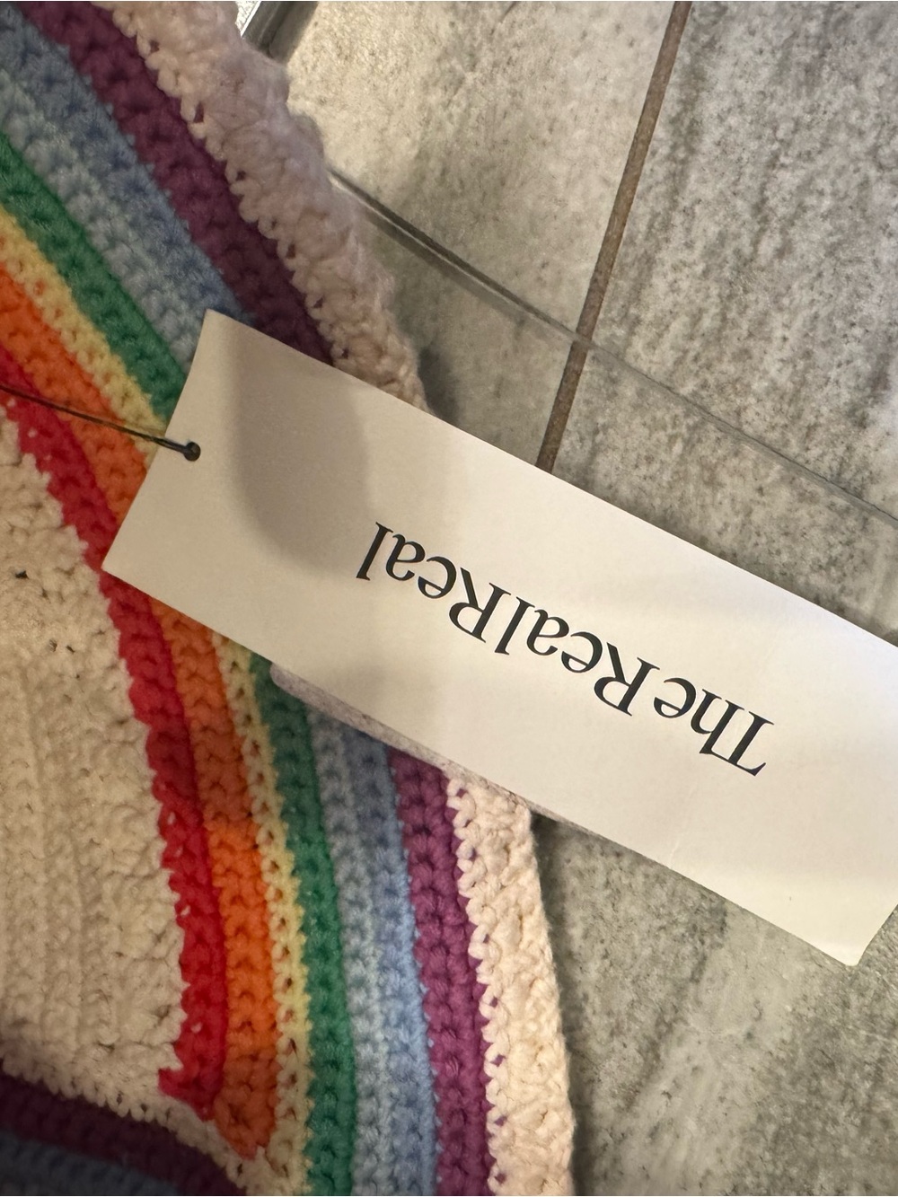 Loewe Cream Crochet Cardigan with Rainbow Stripe Detailing - Picture 5 of 8